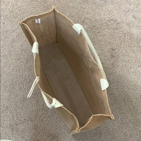 “Hello Weekend“ Woven/Canvas Bag w/ Pocket/Button - Picture 3 of 6